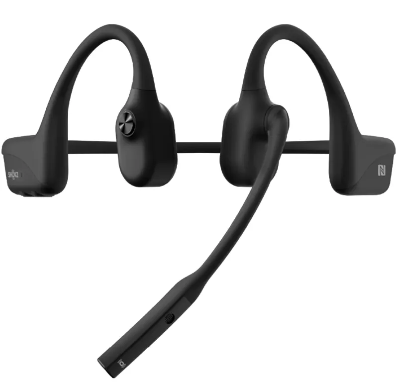 Shokz OpenComm Bone Conduction Stereo Bluetooth Headset Black-1